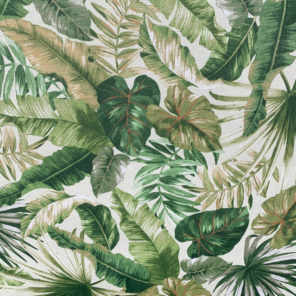 Tecido Para Área Externa Gorgurão Waterblock Palmeira Leque Crú