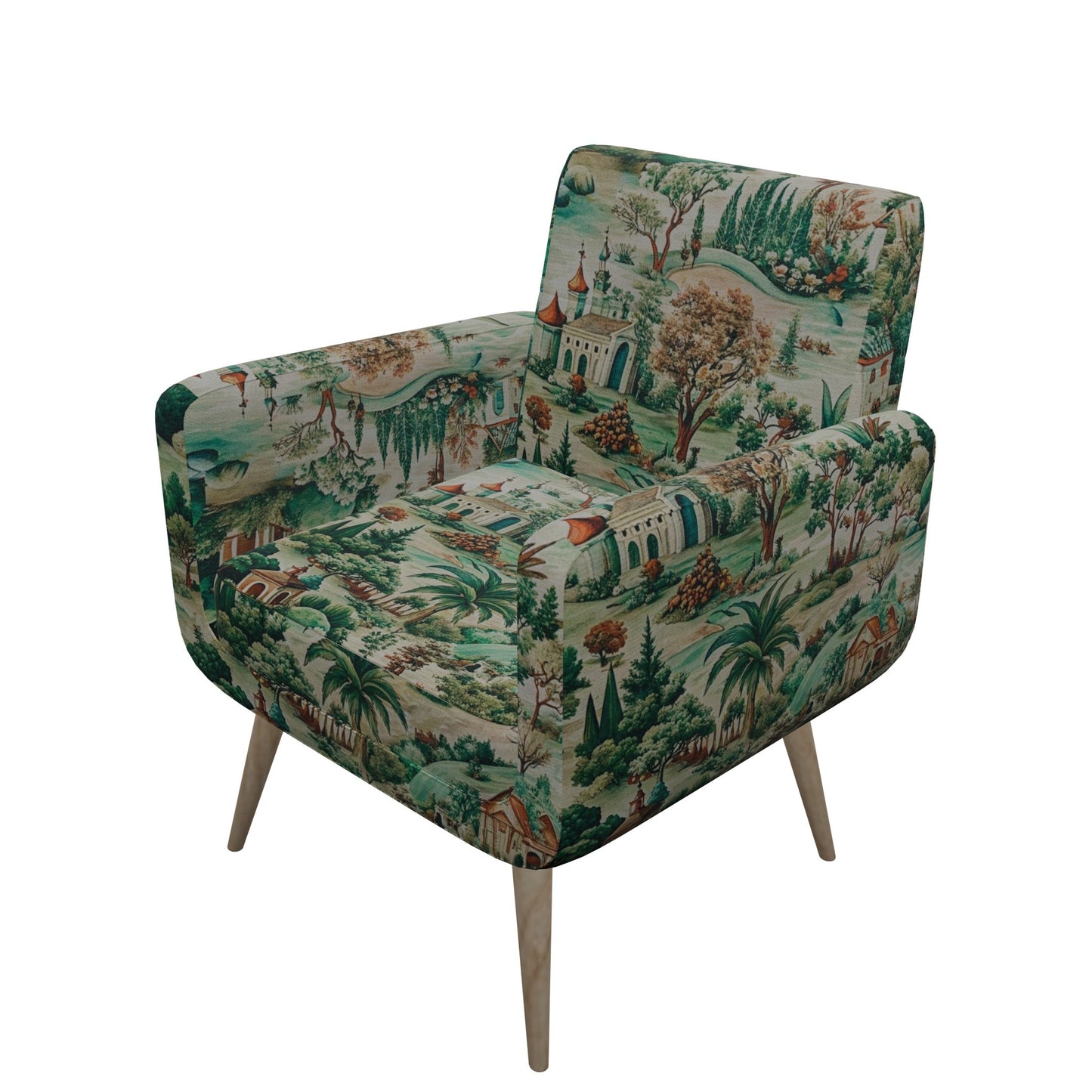 Acetinado Toile Jouy Verde