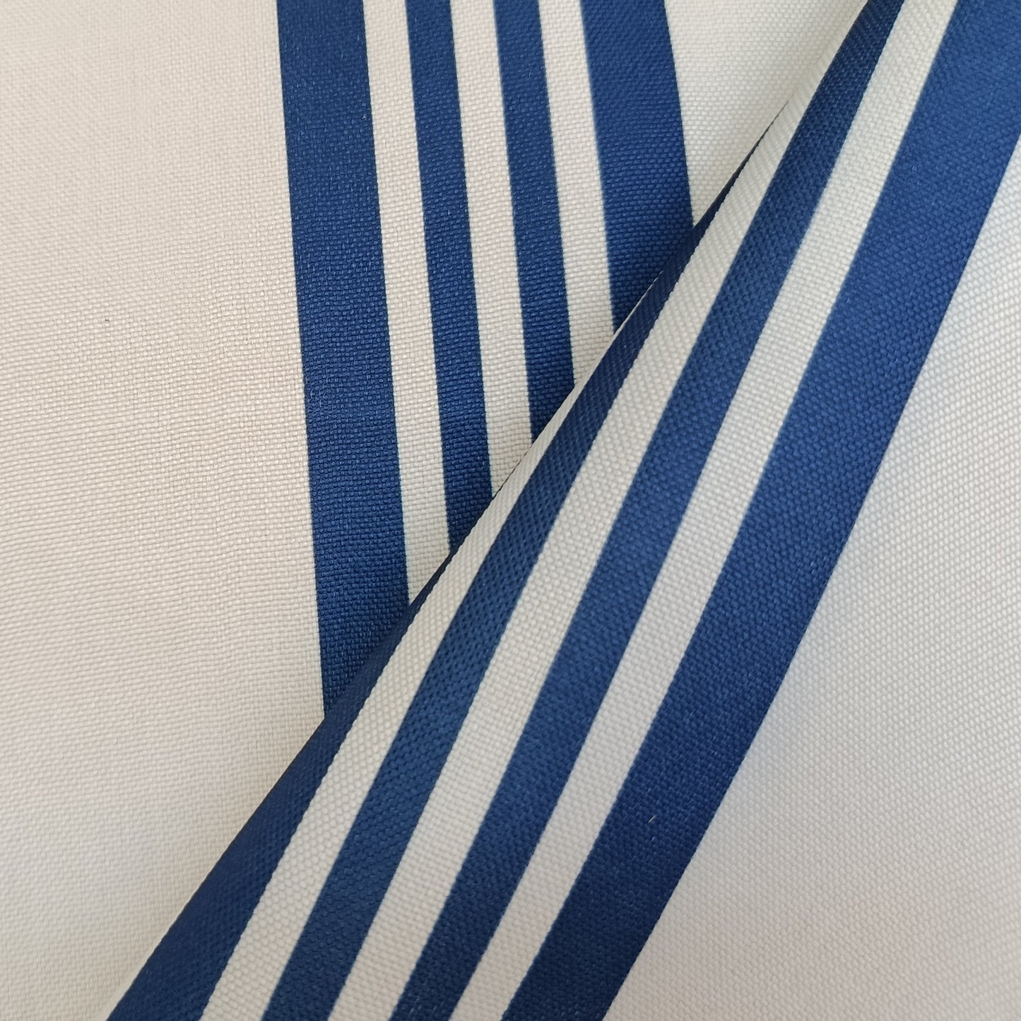 Tecido Para Sofá Linho Sintético Listrado Azul