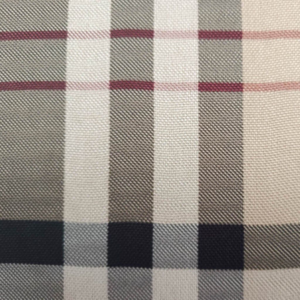 Tecido Para Sofá Linho Sintético Xadrez Burberry