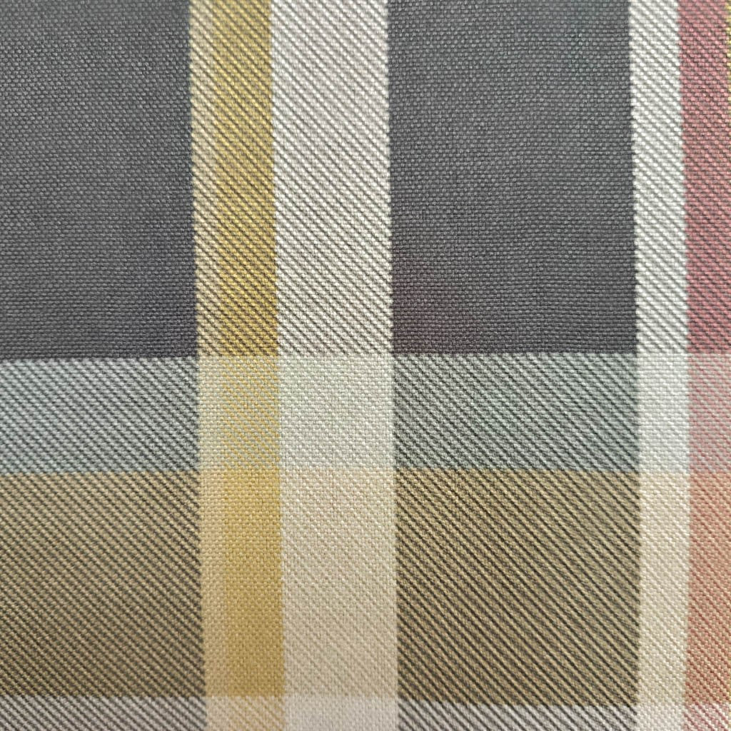 Tecido Para Sofá Linho Sintético Xadrez Pistache/Cinza