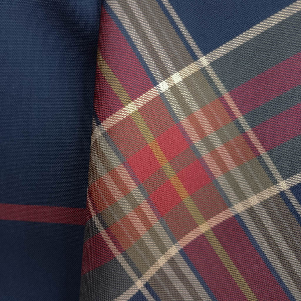 Tecido Para Sofá Linho Sintético Xadrez Azul Marinho