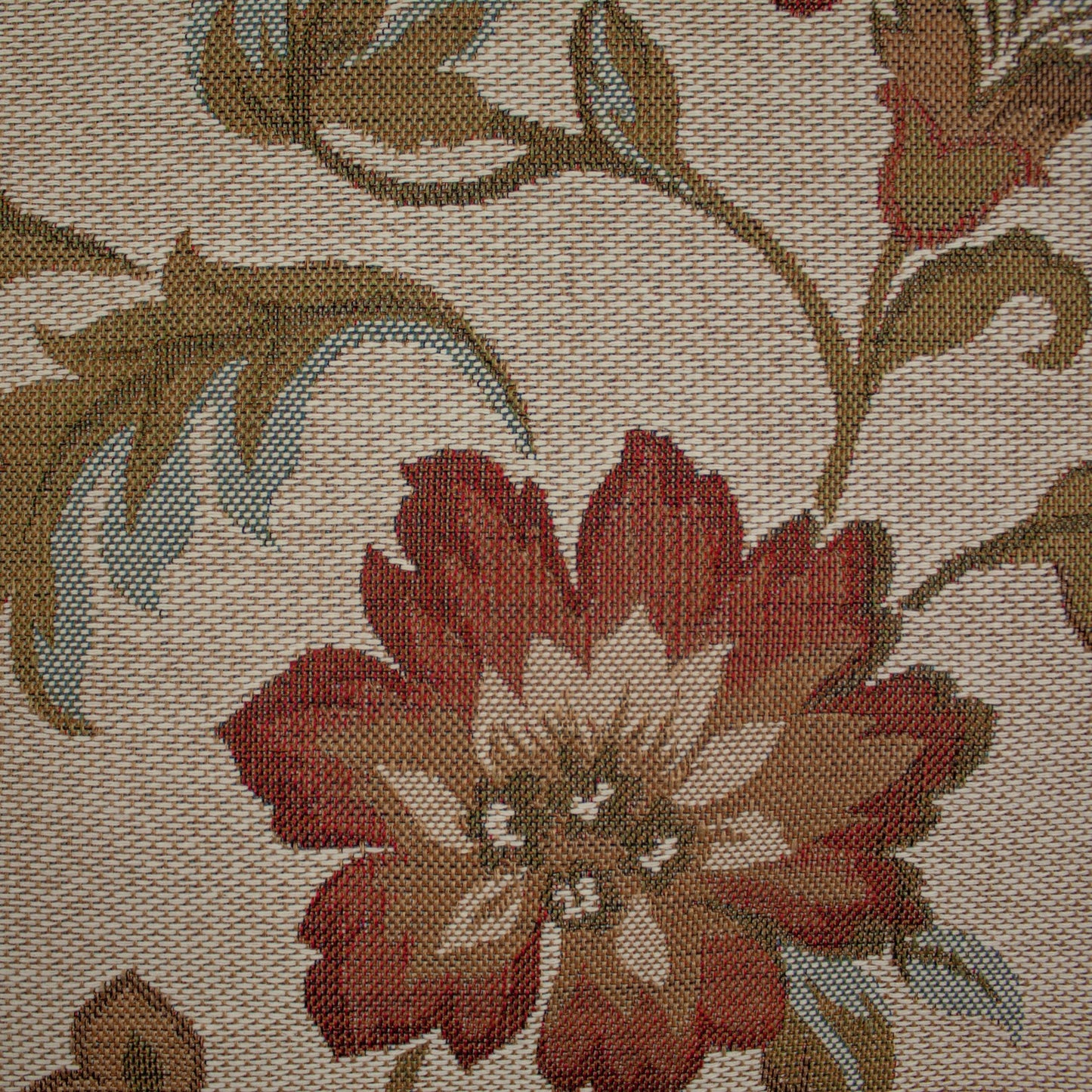 Tecido Para Sofá Gobelem Pixel Floral Crú