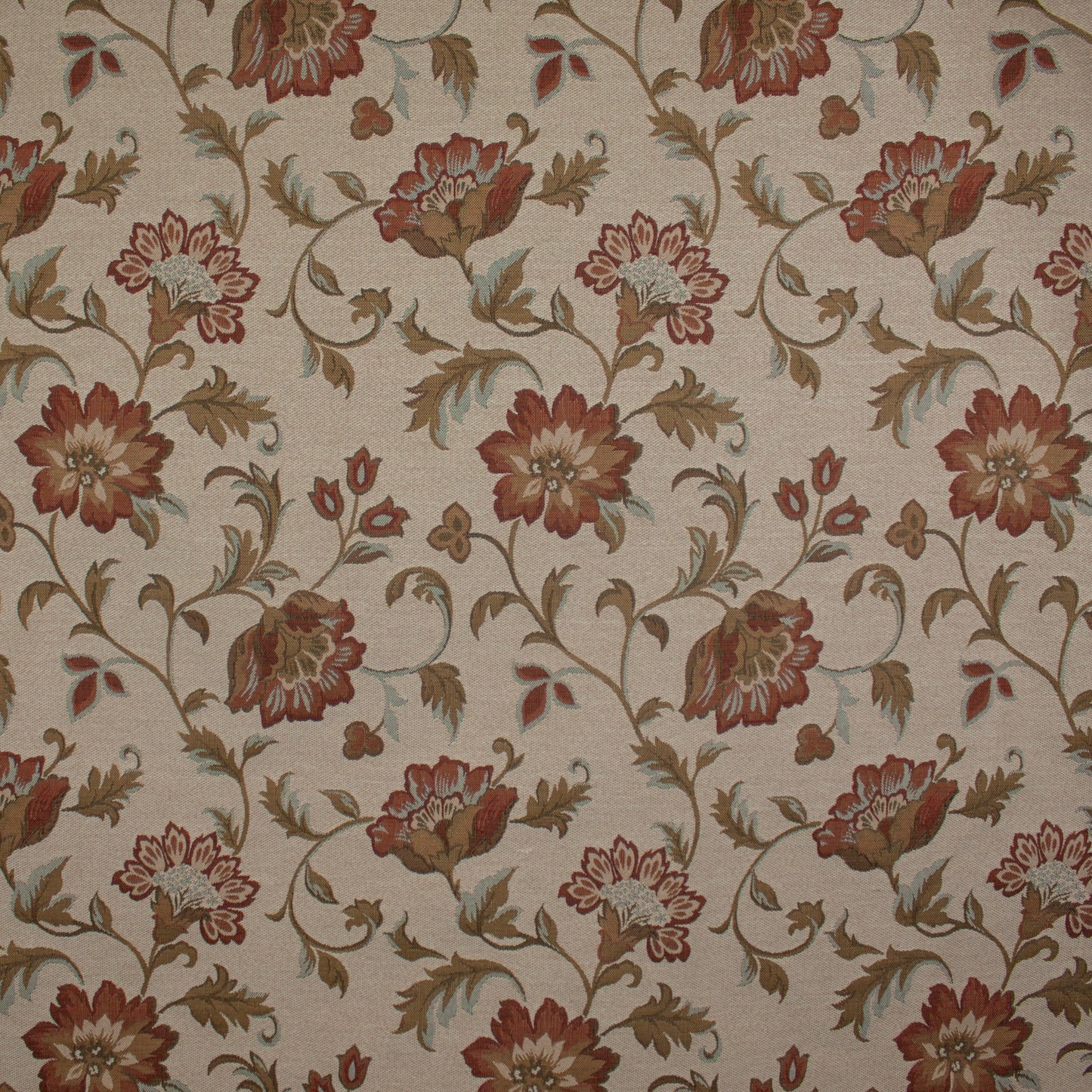 Tecido Para Sofá Gobelem Pixel Floral Crú