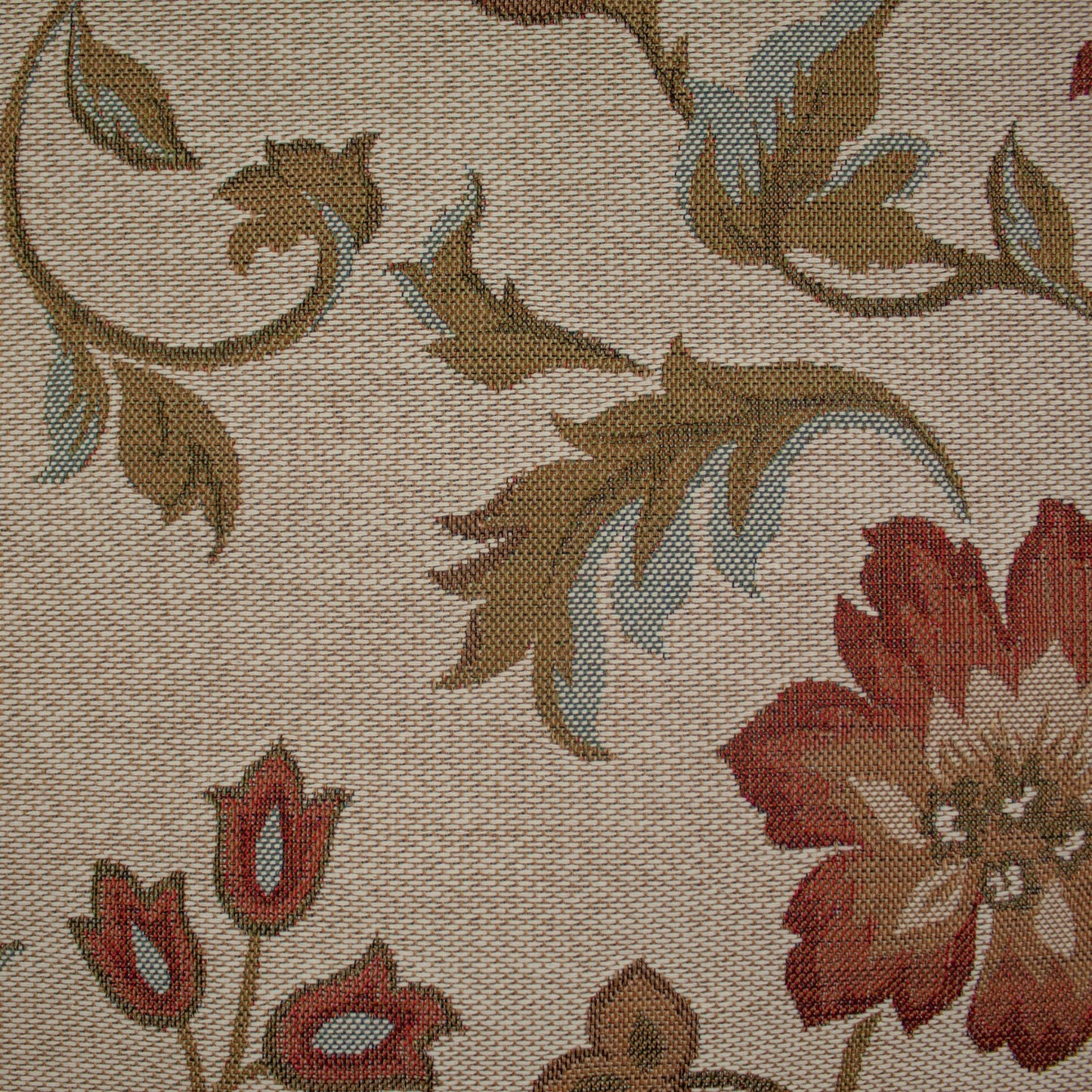 Tecido Para Sofá Gobelem Pixel Floral Crú