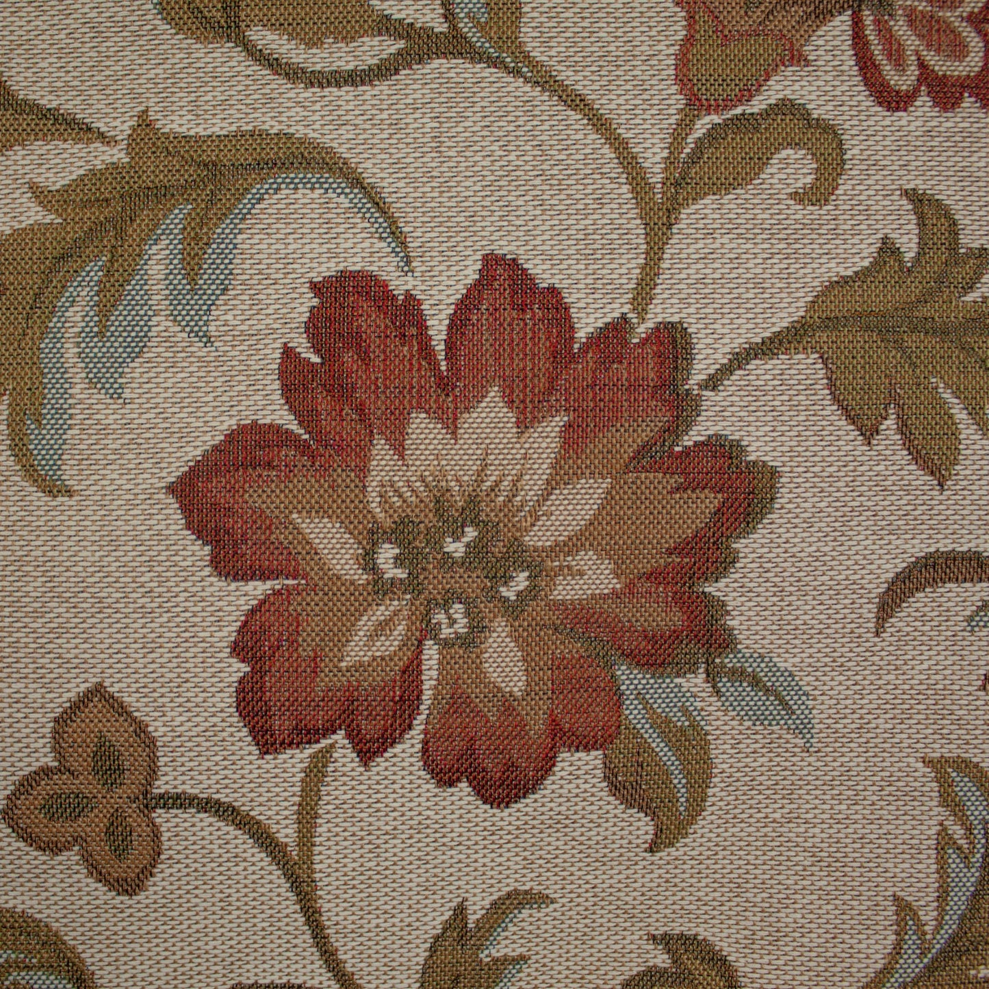 Tecido Para Sofá Gobelem Pixel Floral Crú
