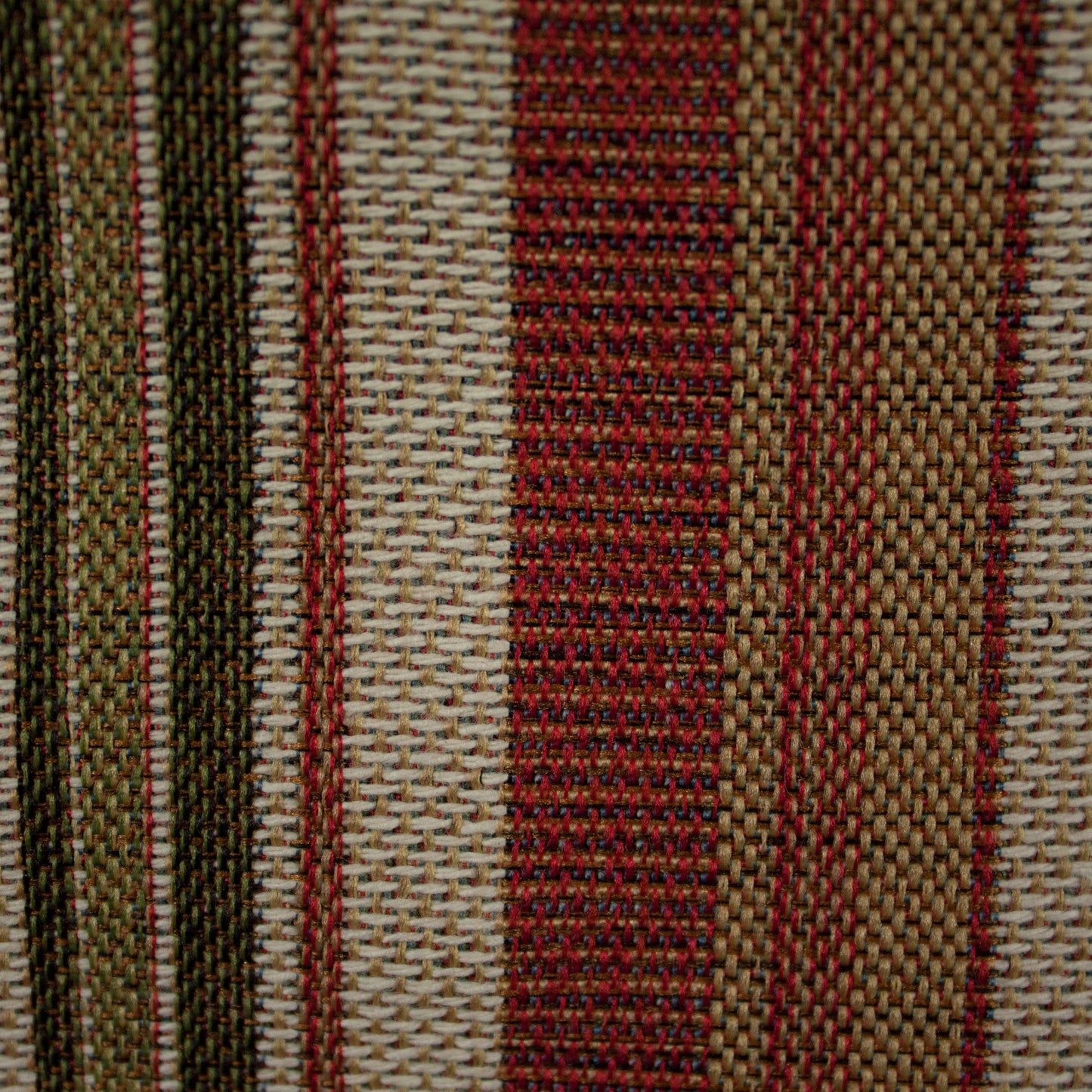 Tecido Para Sofá Gobelem Pixel Listrado Crú/Verde