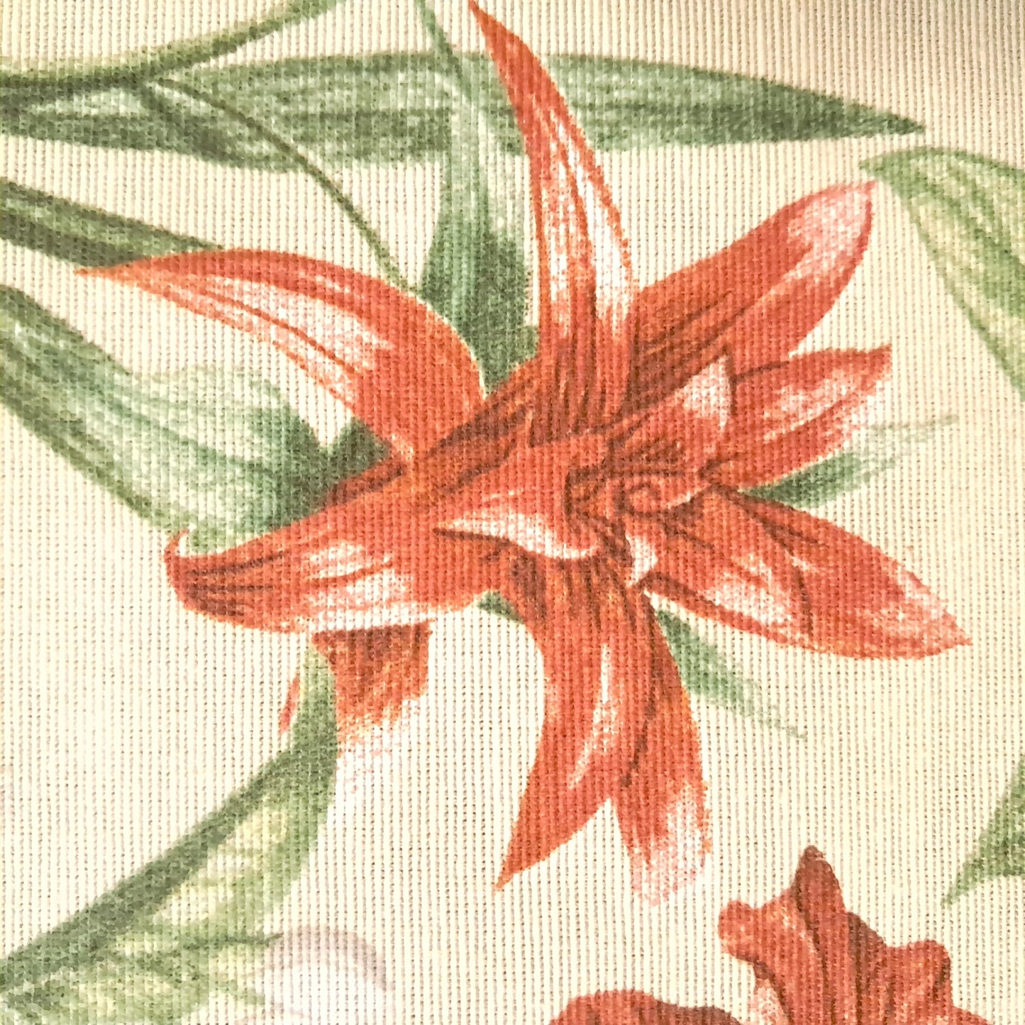 Tecido Para Área Externa Gorgurão Waterblock Hibisco Terracota