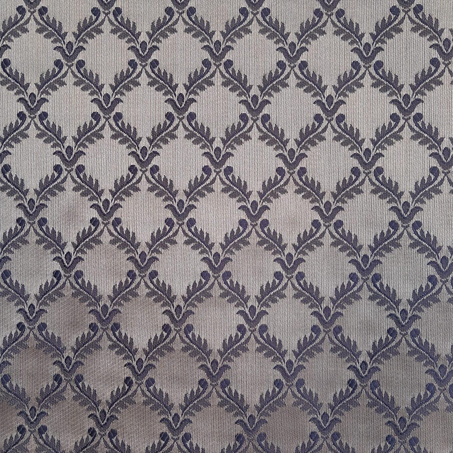 Tecido Para Sofá Chantung Bordado Azul