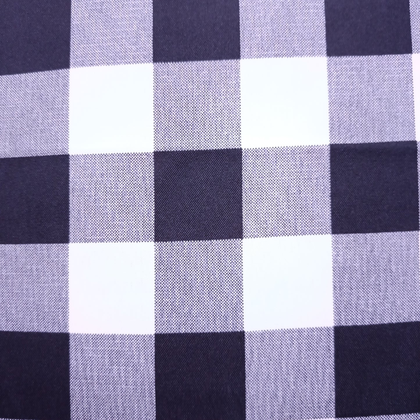 Tecido Para Cortina Oxford Xadrez Grande Preto