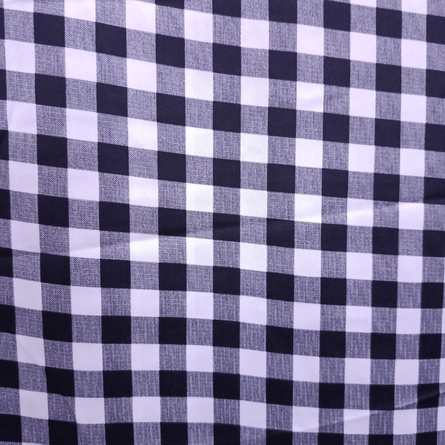 Tecido Para Cortina Oxford Xadrez Pequeno Preto