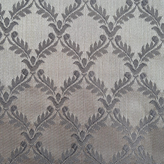 Tecido Para Sofá Chantung Bordado Prata