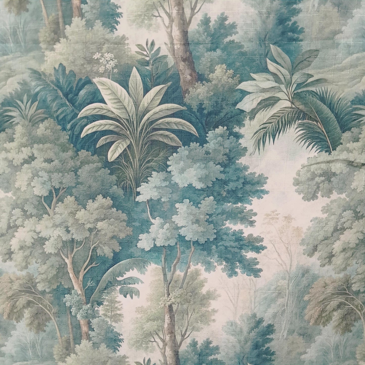 Tecido Para Sofá Linho Sintético Floresta Tropical