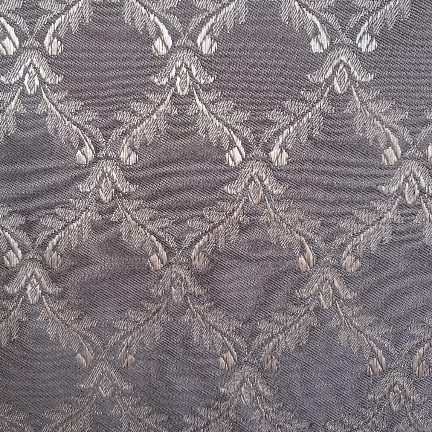 Tecido Para Sofá Chantung Bordado Prata