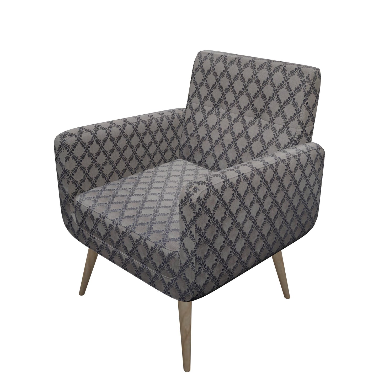 Tecido Para Sofá Chantung Bordado Azul