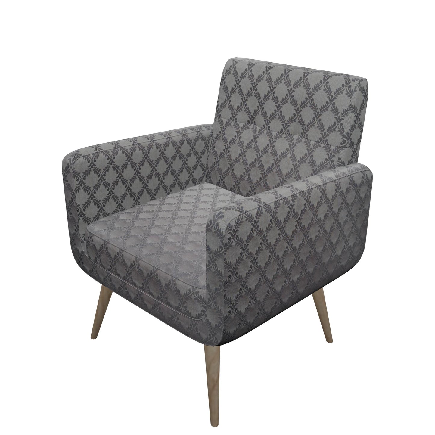 Tecido Para Sofá Chantung Bordado Prata