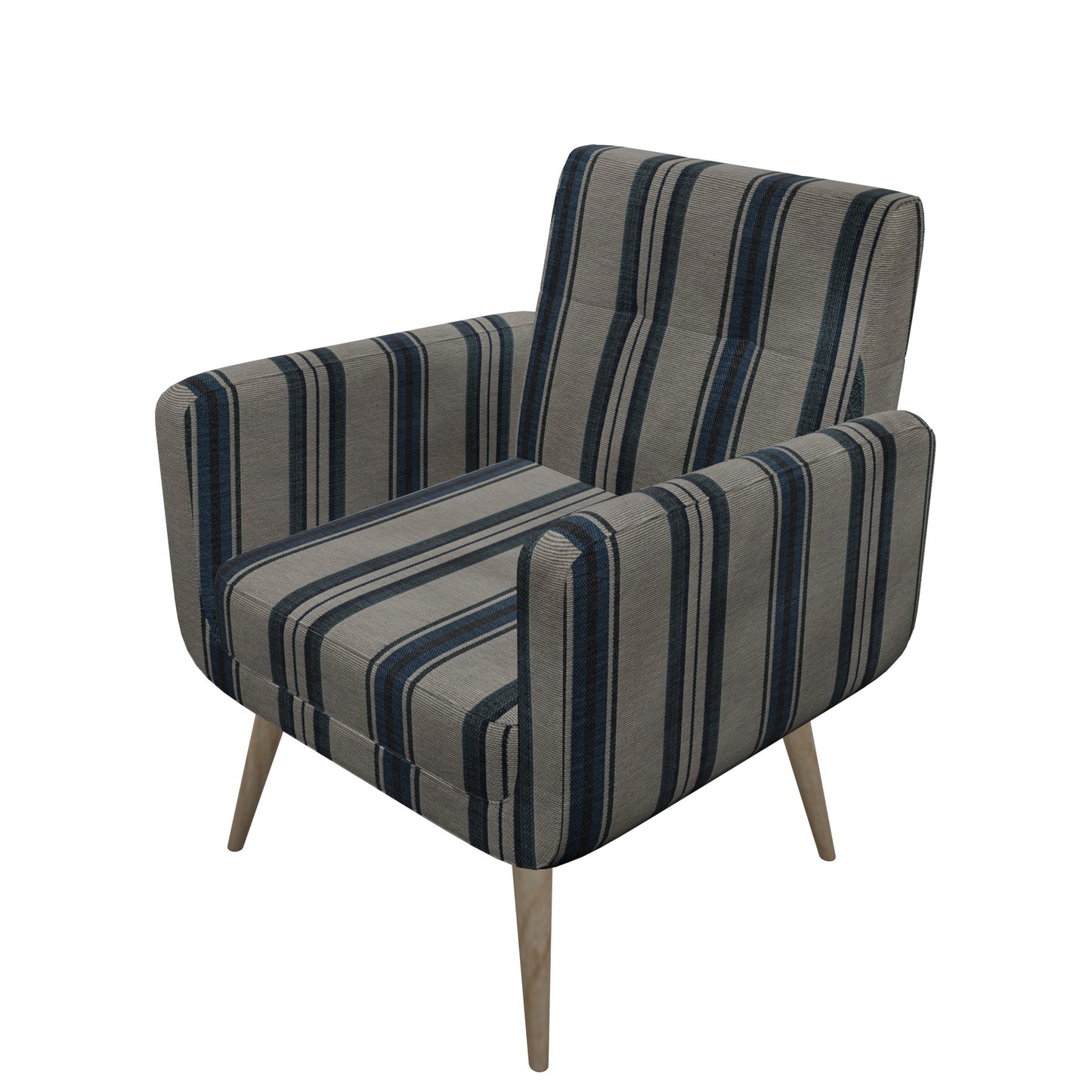 Tecido Para Sofá Gobelem Pixel Listrado Azul