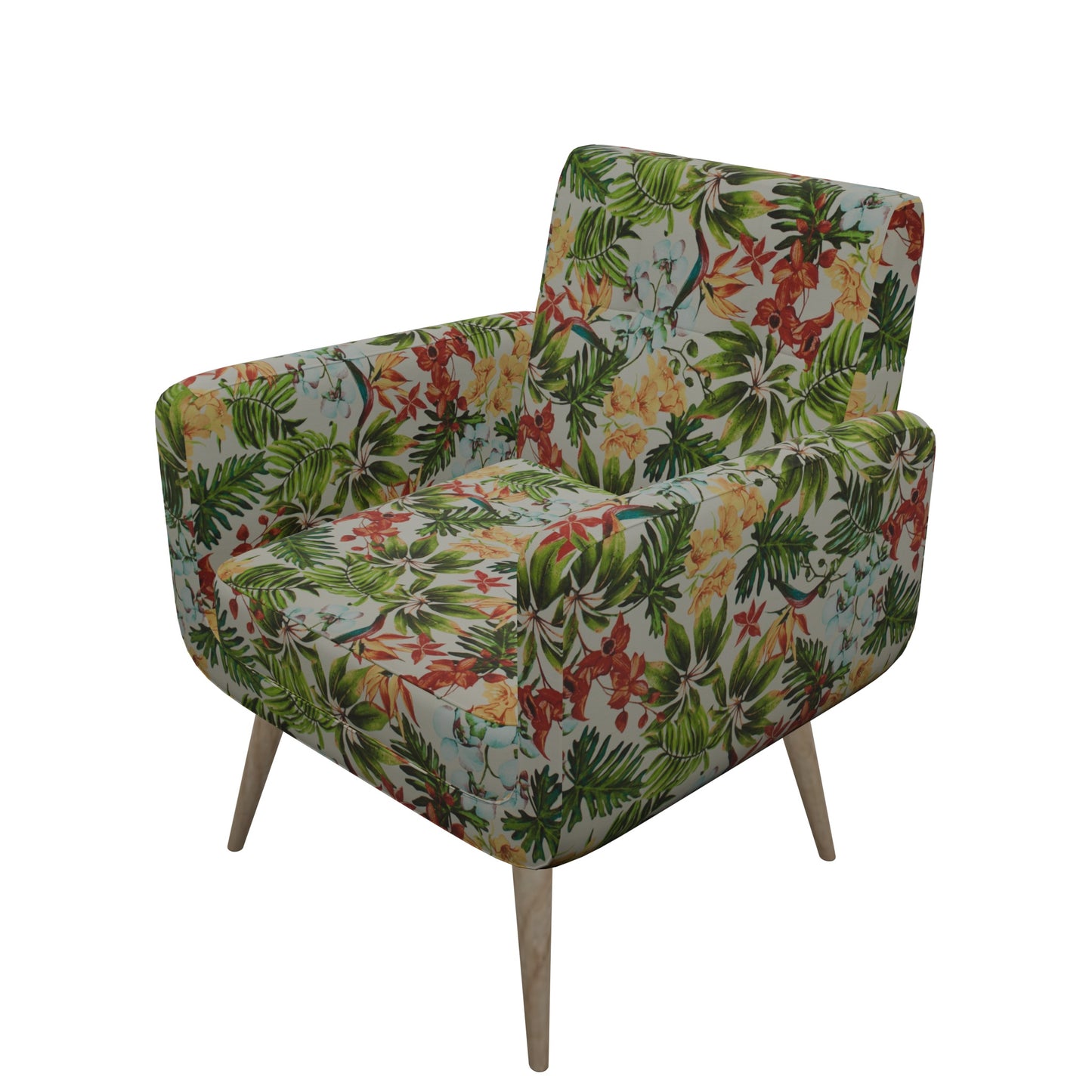 Tecido Para Área Externa Gorgurão Waterblock Orquídeas Cru