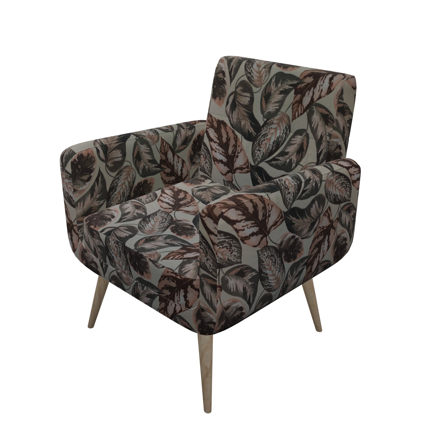 Tecido Para Área Externa Gorgurão Waterblock Folhagem Bege