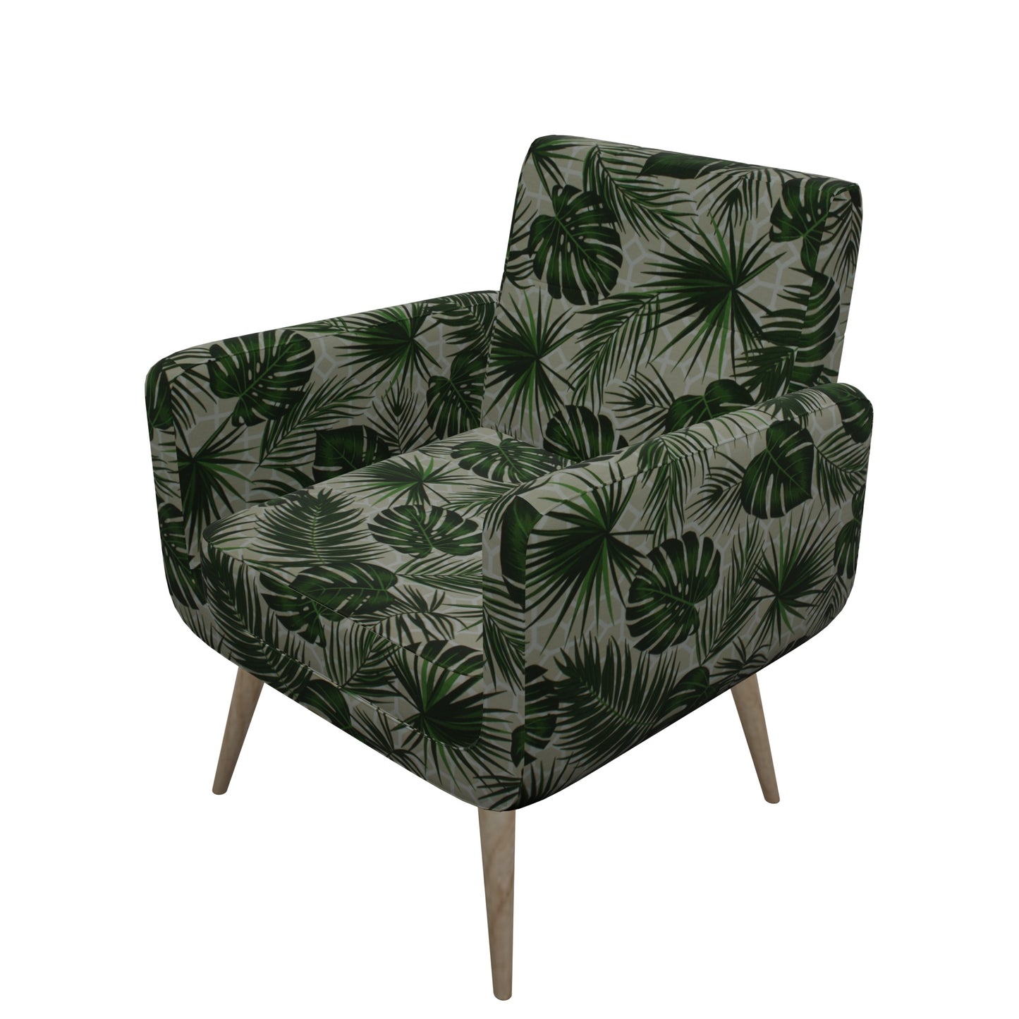 Tecido Para Área Externa Gorgurão Waterblock Palmeiras Areca Verde