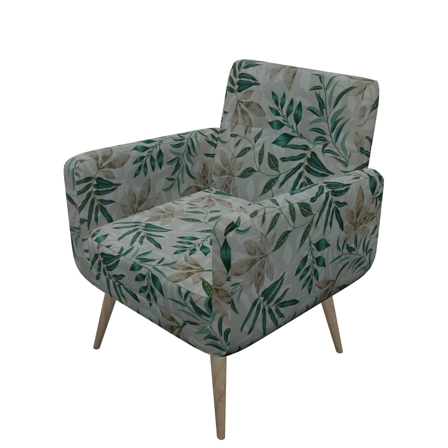 Tecido Para Área Externa Gorgurão Waterblock Folhas de Eucalipto Crú