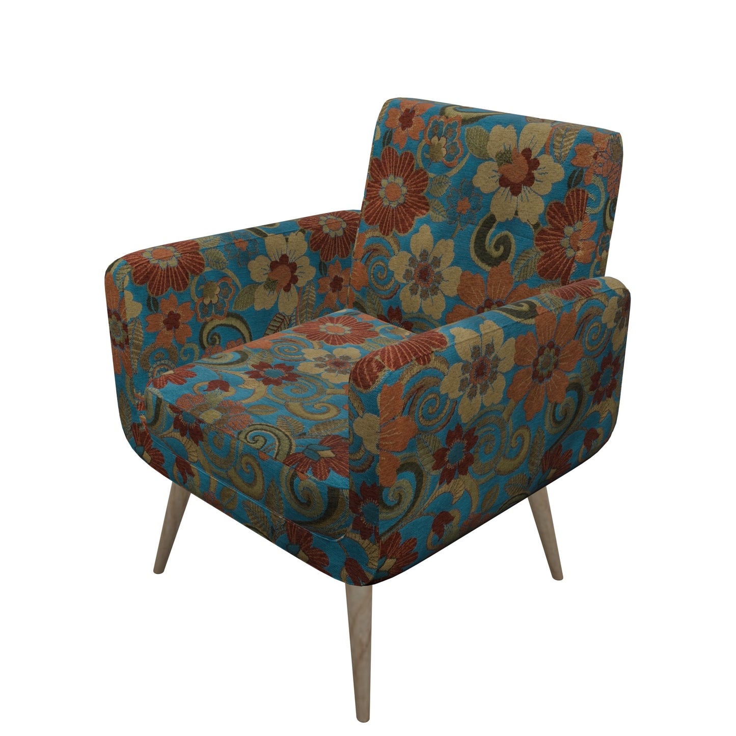 Tecido Para Sofá Gobelem Pixel Floral Tiffany