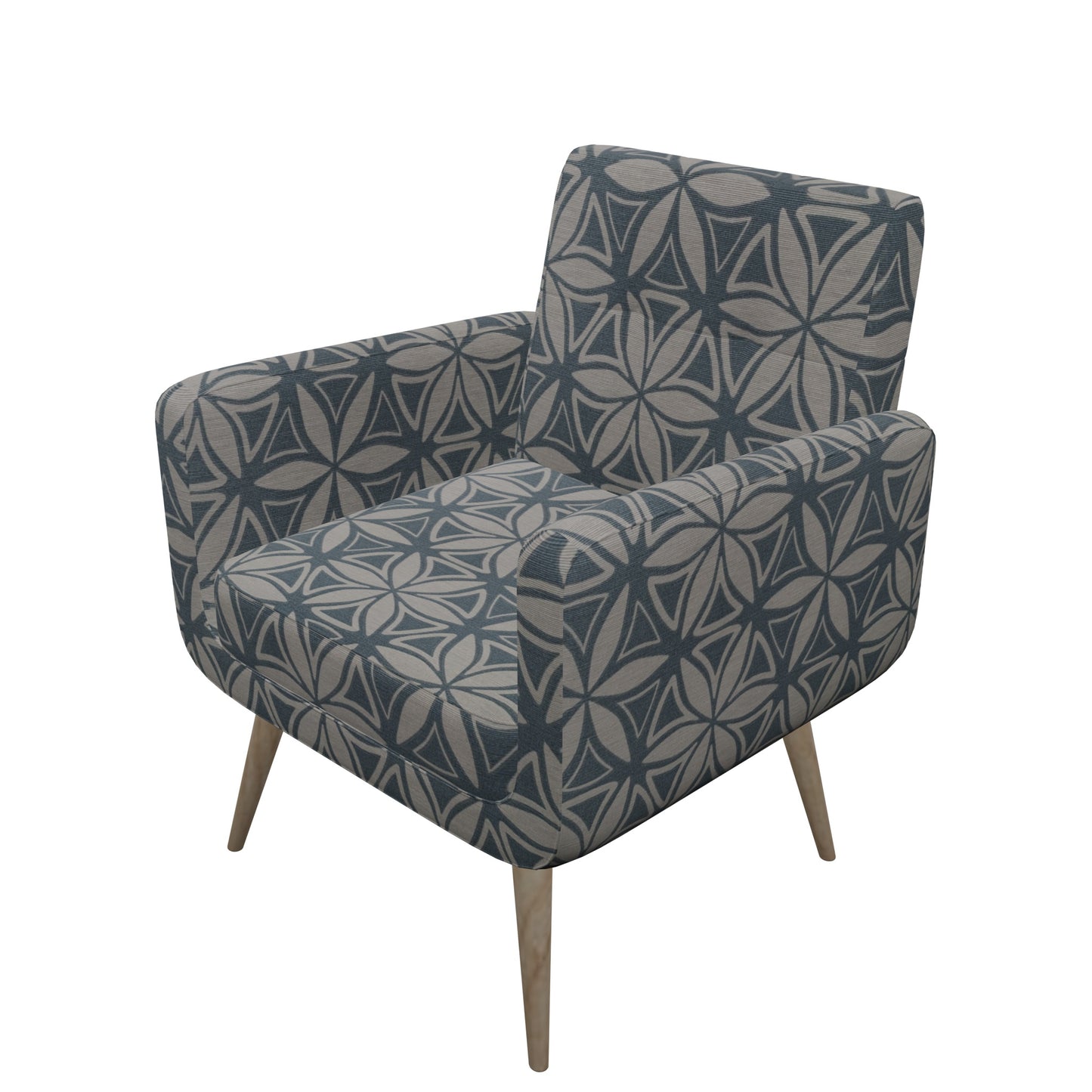 Tecido Para Área Externa Gorgurão Waterblock Pétalas Azul