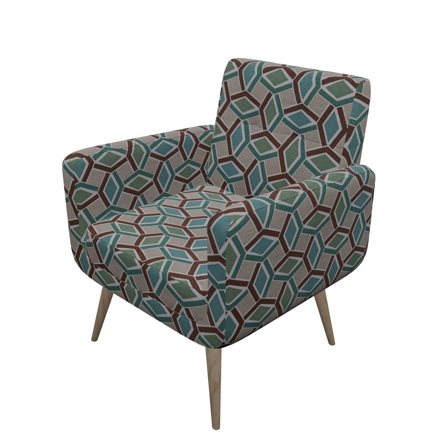 Tecido Para Área Externa Gorgurão Waterblock Losango Pequeno Marrom