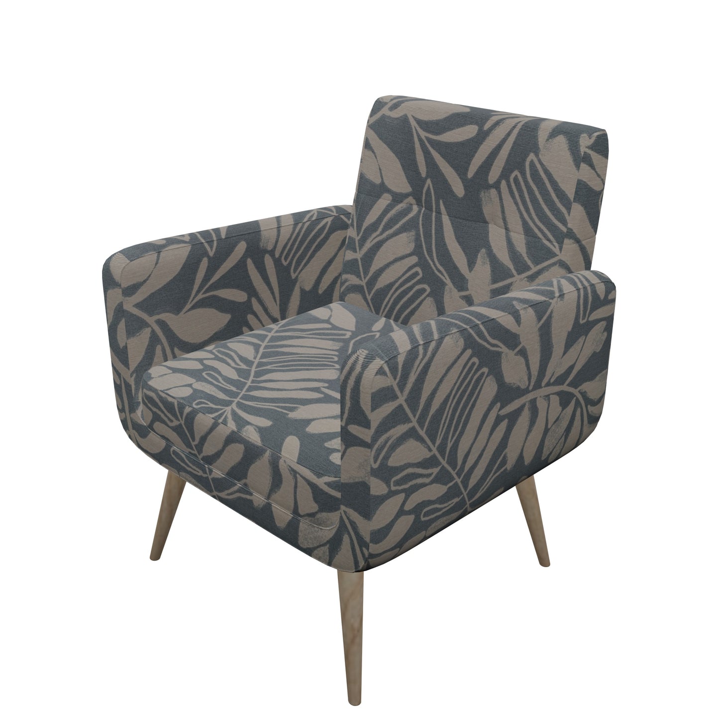 Tecido Para Área Externa Gorgurão Waterblock Galhos Azul