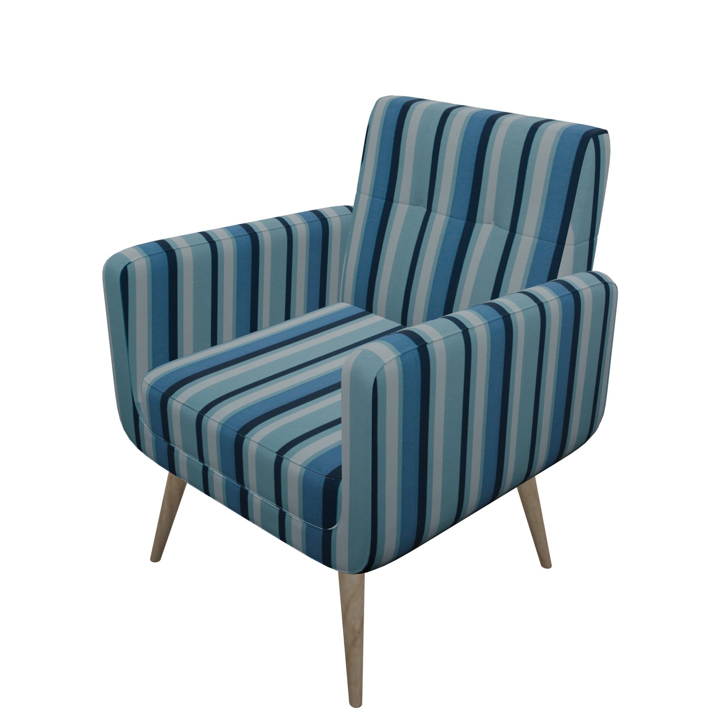 Tecido Para Área Externa Gorgurão Waterblock Listras Finas Azul