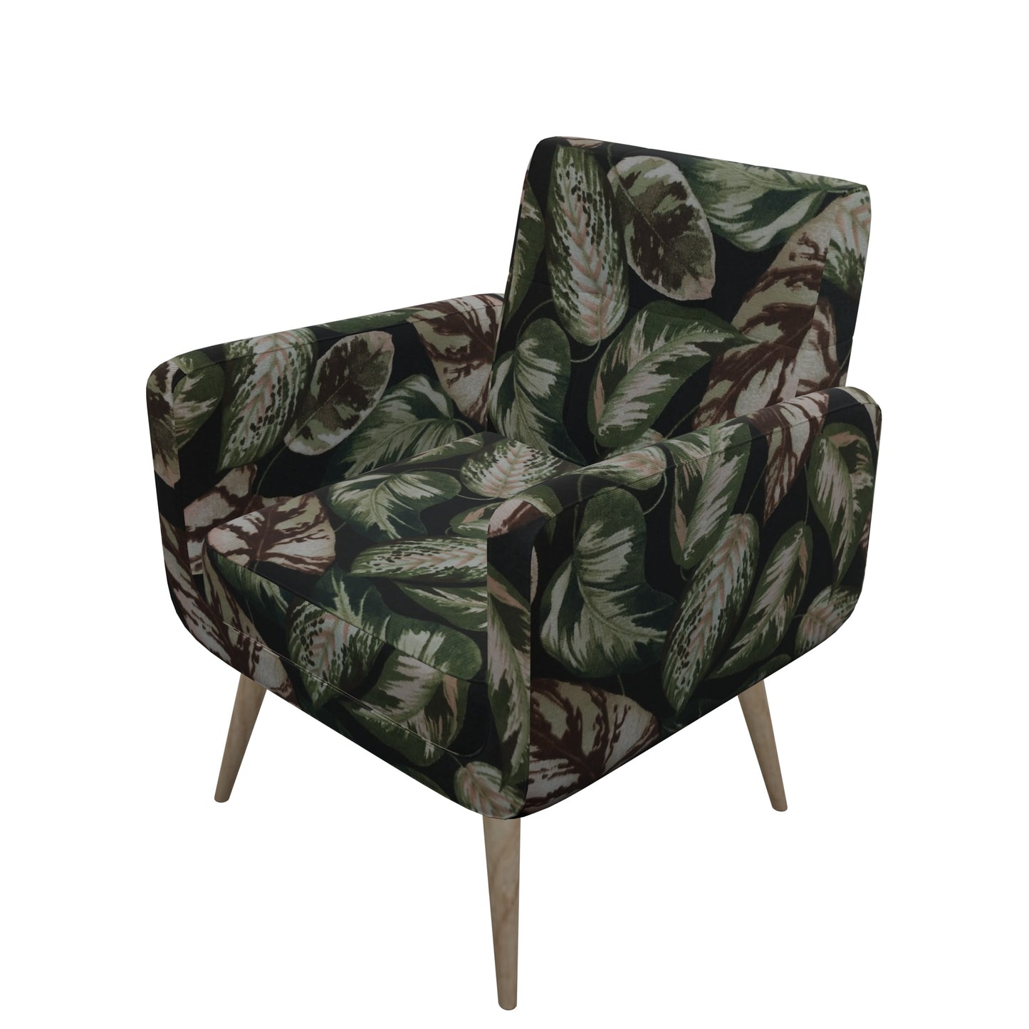 Tecido Para Área Externa Gorgurão Waterblock Folhagem Preta