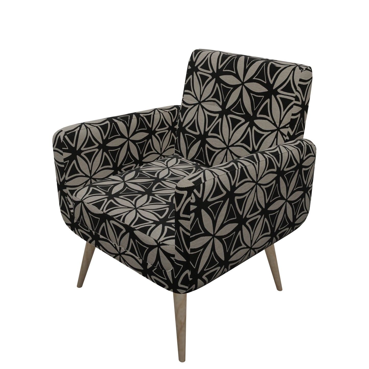 Tecido Para Área Externa Gorgurão Waterblock Pétalas Preto