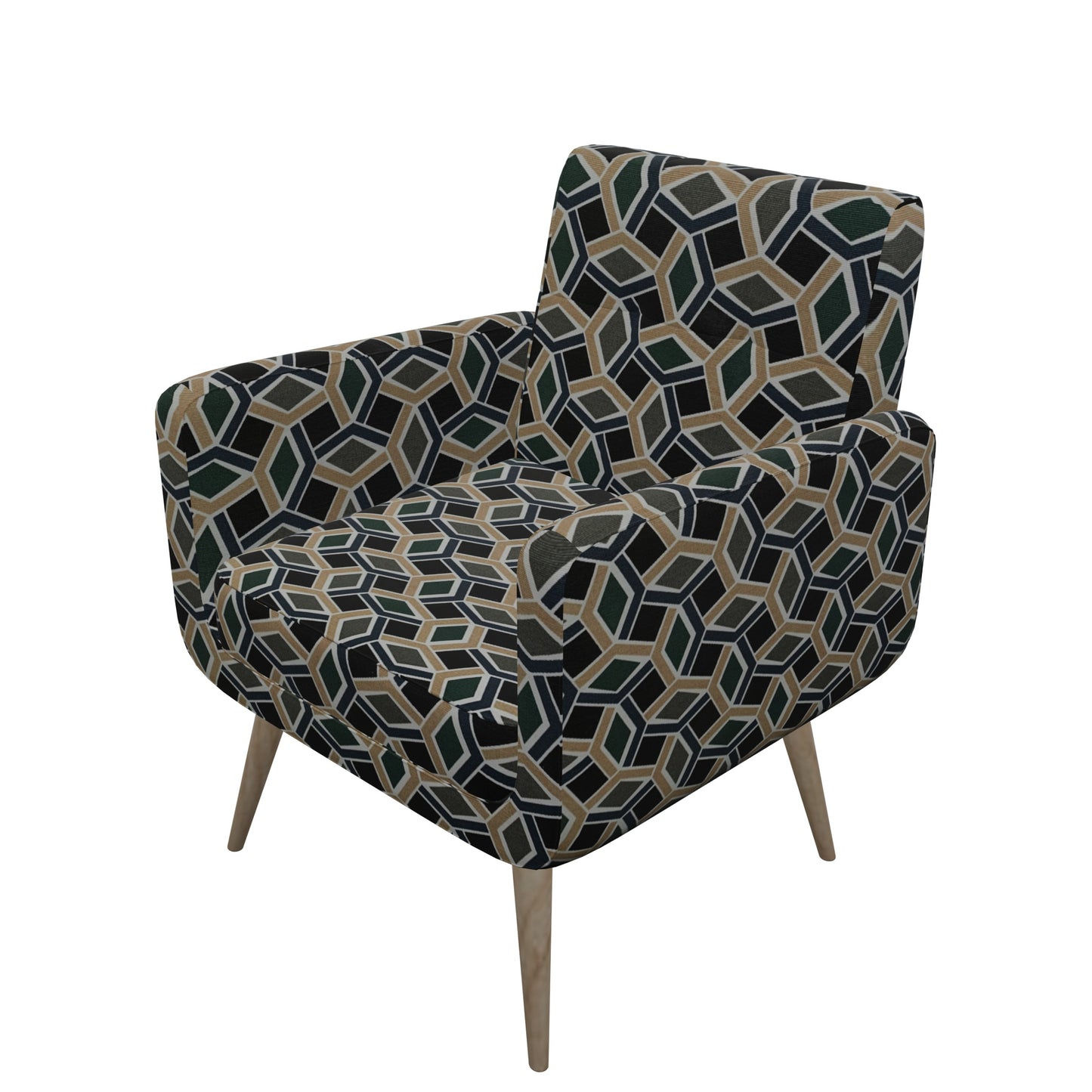 Tecido Para Área Externa Gorgurão Waterblock Losango Pequeno Azul