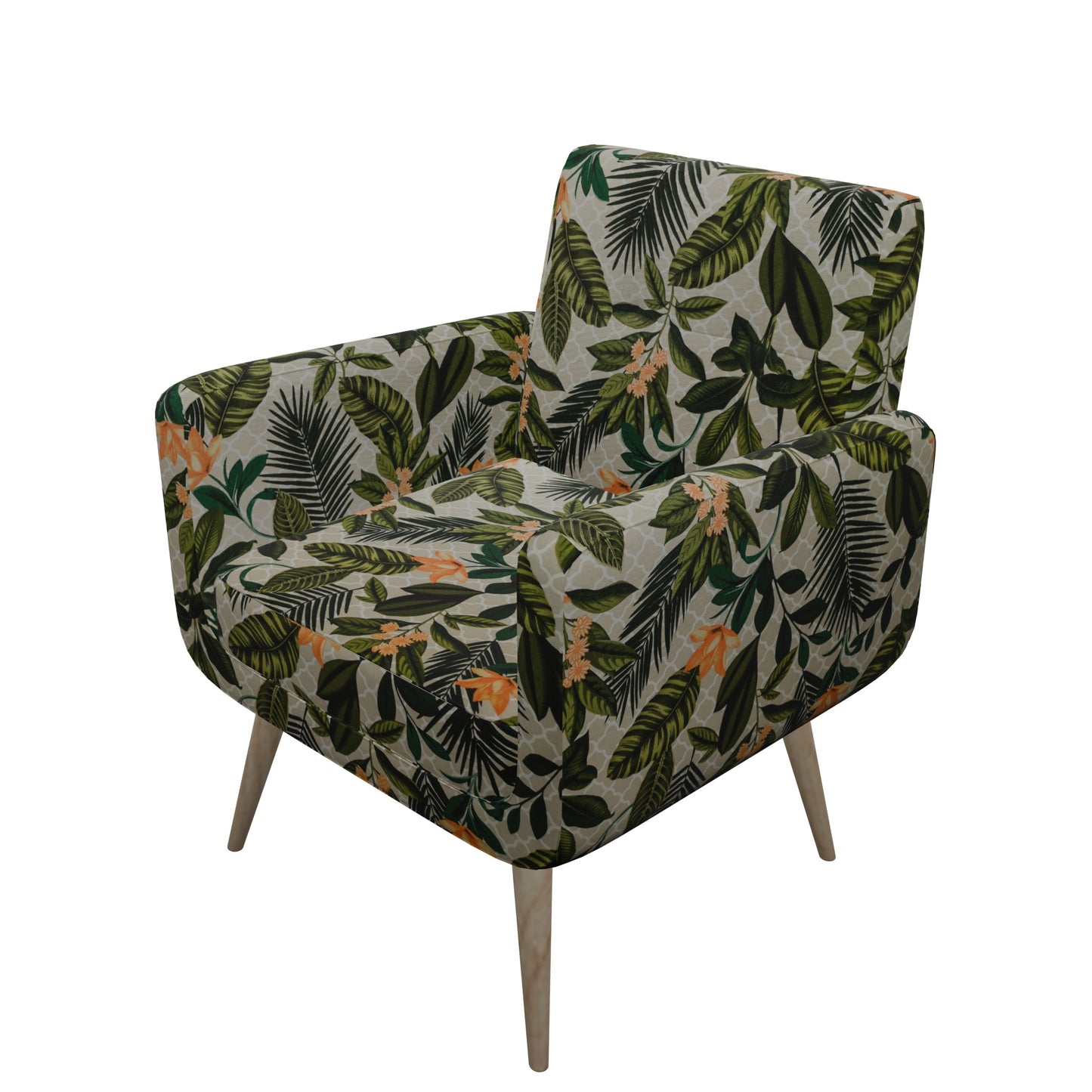 Tecido Para Área Externa Gorgurão Waterblock Lírio Amarelo/Folhas