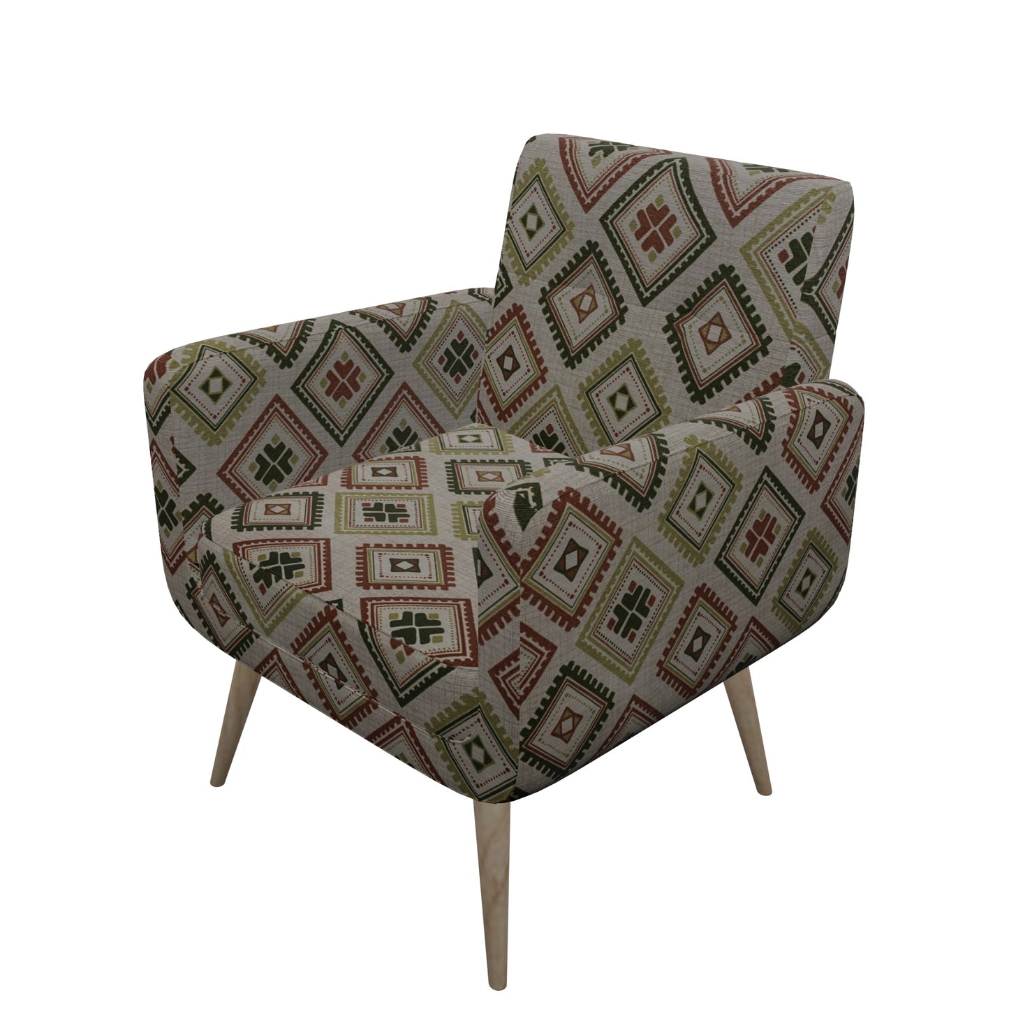 Tecido Para Área Externa Gorgurão Waterblock Losango Crú/Pistache