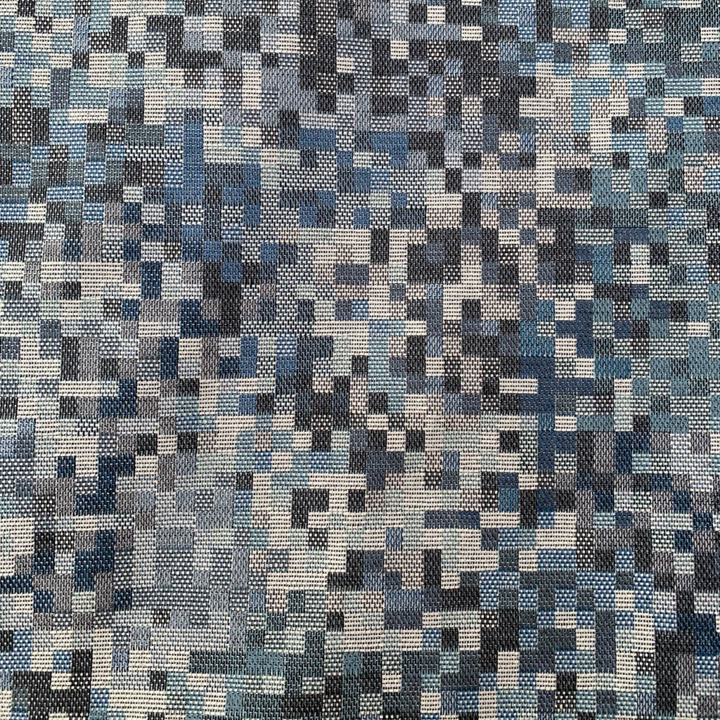 Tecido Para Sofá Gobelem Pixel Azul - Meneghel Indústria Têxtil
