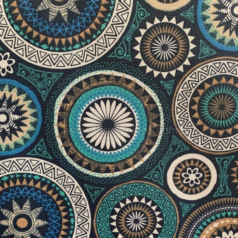 Tecido Para Área Externa Waterblock Mandala Azul - Döhler