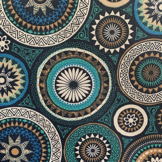 Tecido Para Área Externa Waterblock Mandala Azul - Döhler