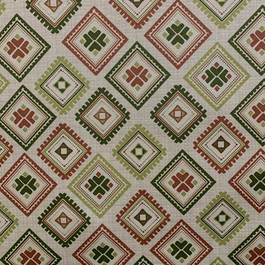 Tecido Para Área Externa Waterblock Losango Crú/Pistache - Döhler