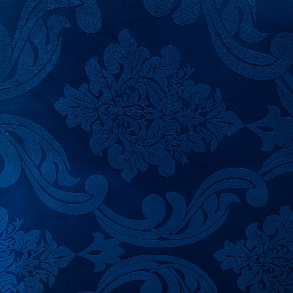 Tecido Para Cortina Jacquard 2,80 Medalhão Azul Royal - Torre Tecidos