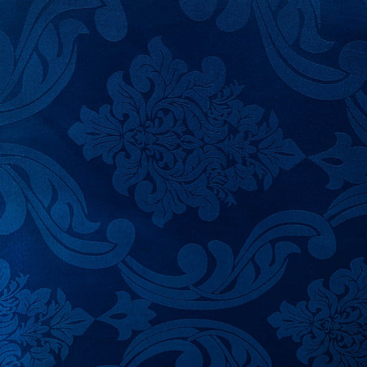 Tecido Para Cortina Jacquard 2,80 Medalhão Azul Royal - Torre Tecidos