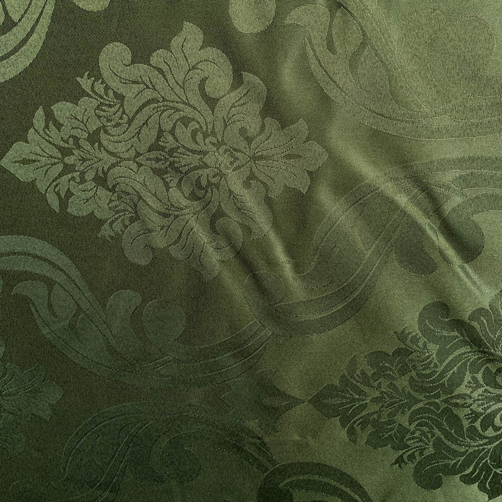 Tecido Para Cortina Jacquard 2,80 Medalhão Verde Musgo - Torre Tecidos