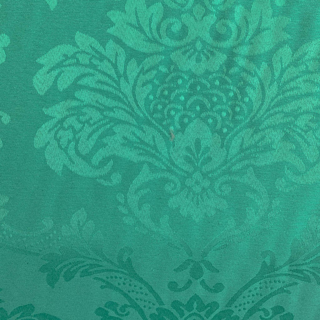 Tecido Para Cortina Jacquard Adamascado Monarca Verde Esmeralda - Torre Tecidos