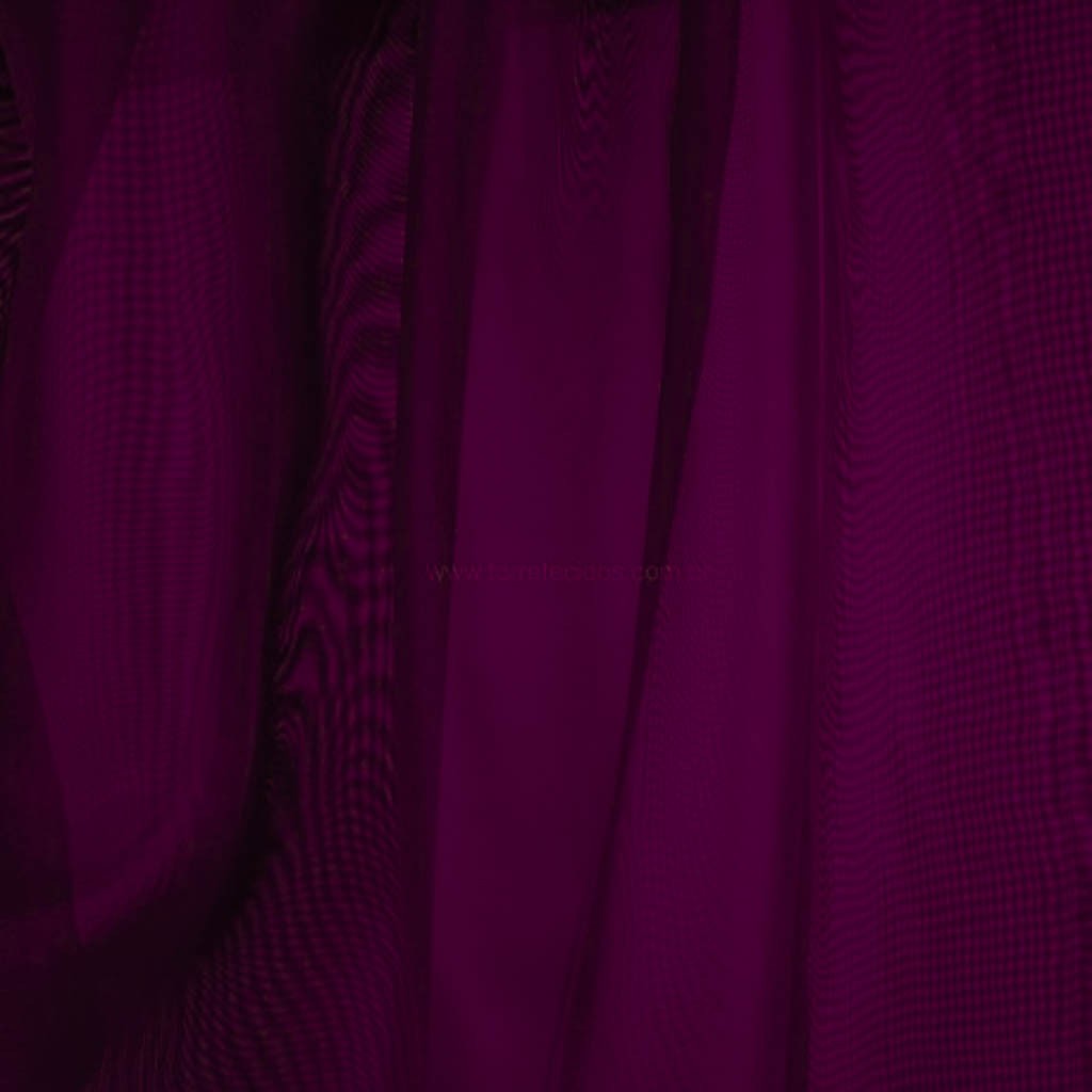 Tecido Para Cortina Voil 3,00m Roxo - Torre Tecidos