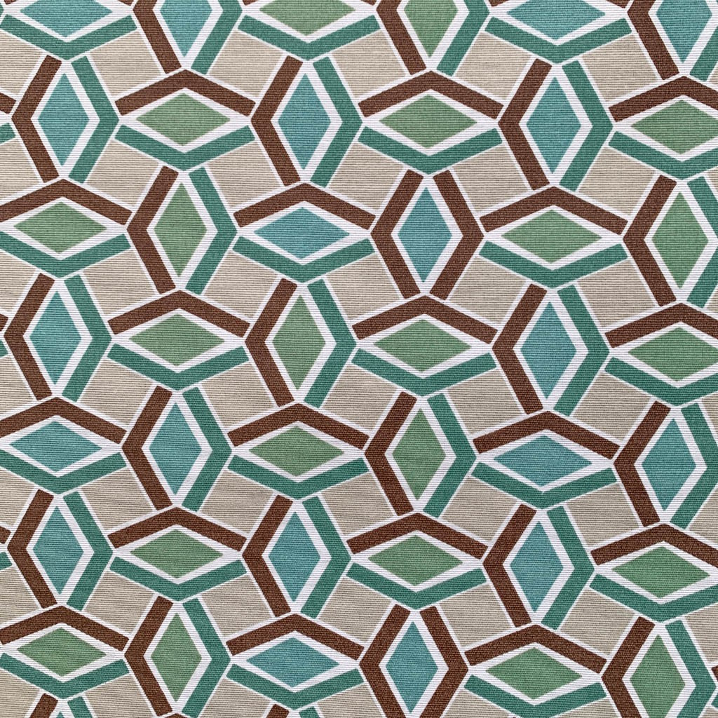 Tecido Gorgurão Waterblock Losango Pequeno Marrom - Döhler