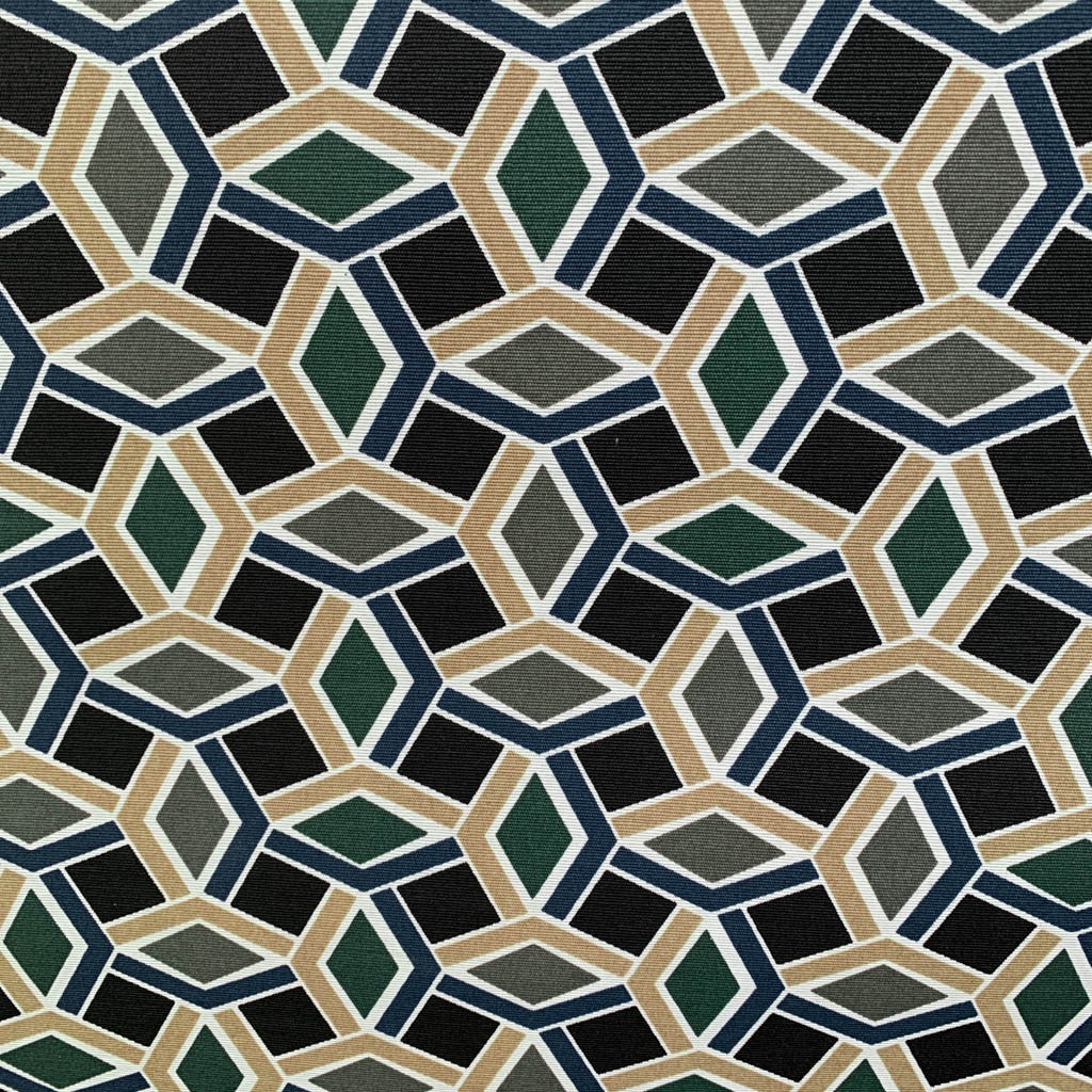 Tecido Gorgurão Waterblock Losango Pequeno Azul - Döhler