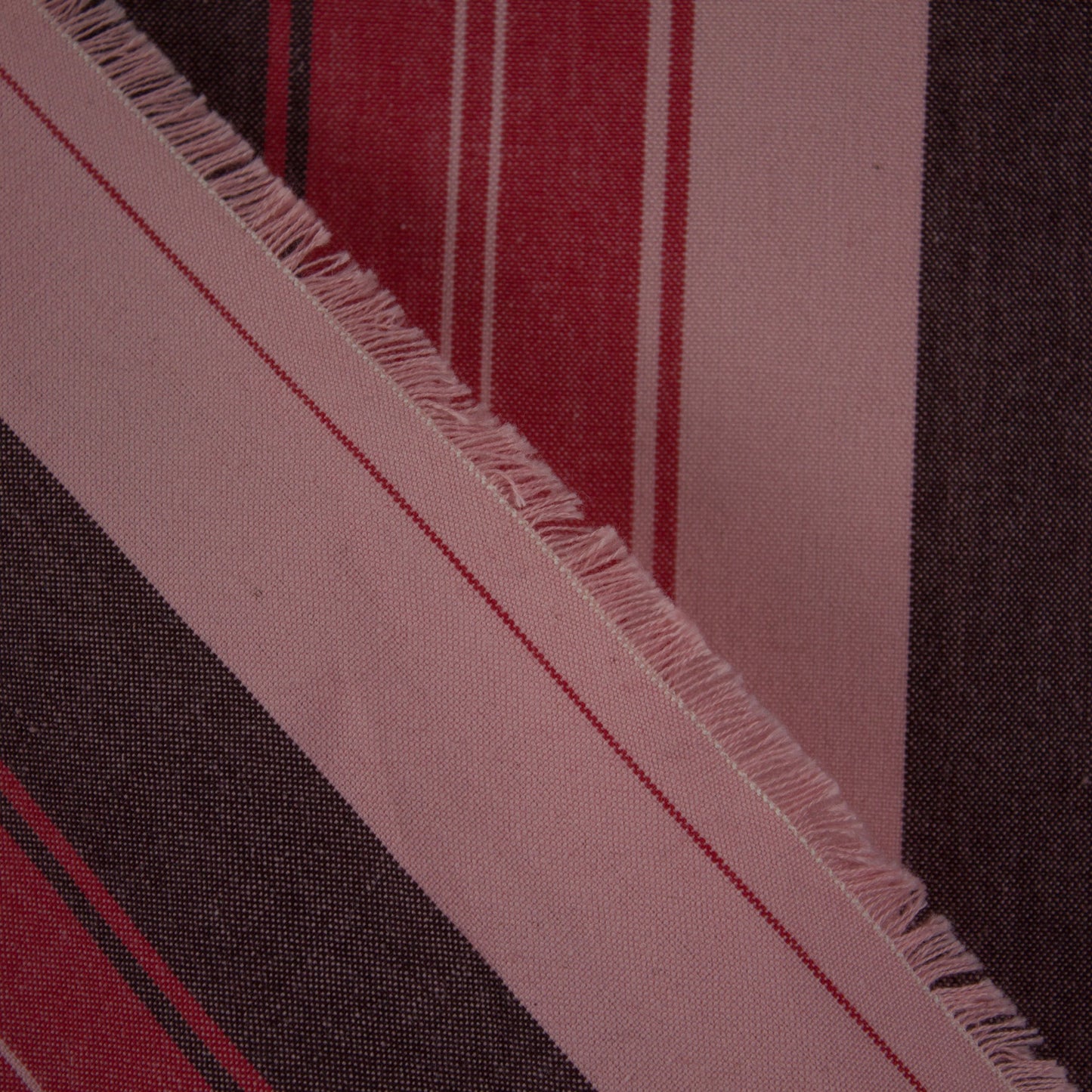 Tecido Para Sofá Algodão Colorê Listras Vermelho/Marrom - Torre Tecidos
