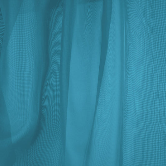Tecido Para Cortina Voil 3,00m Azul Turquesa - Torre Tecidos