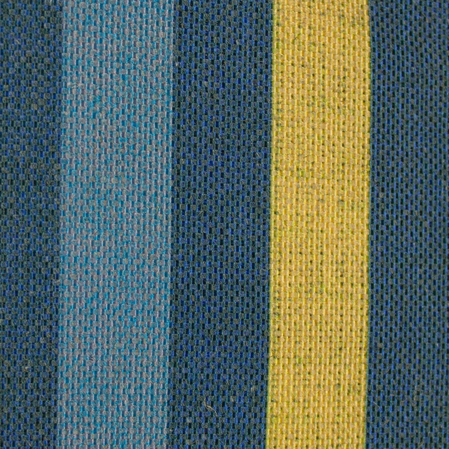 Tecido Para Sofá Linho Misto Listras Azul/Amarelo - Torre Tecidos