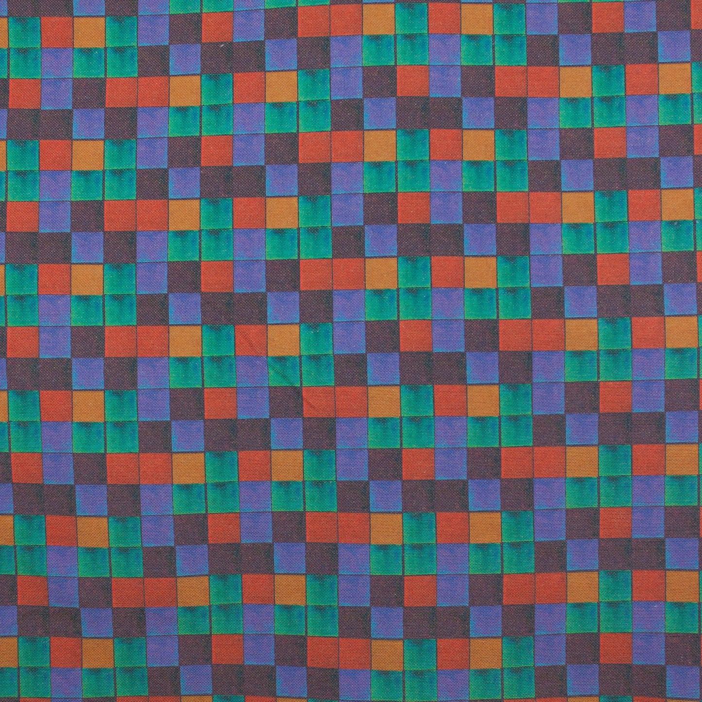 Tecido Para Sofá Linho Misto Quadriculado Tiffany/Lilás - Torre Tecidos